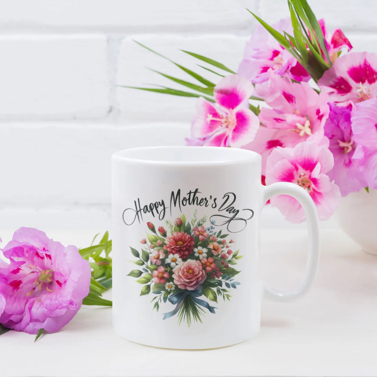Happy Mothers Day Floral Mug Gift For Mum personalised Mothers Day gift mug for mum
