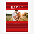 Happy Valentine’s Photo Stripe – From Name Card – personalised Valentine card, custom romantic greeting or anniversary card; make your own unique card.