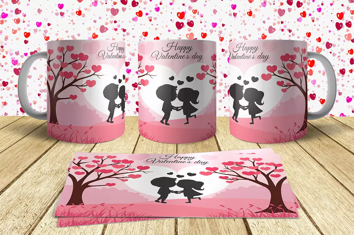 Personalised heartfelt love mug with custom name message or photo, romantic Valentine’s gift