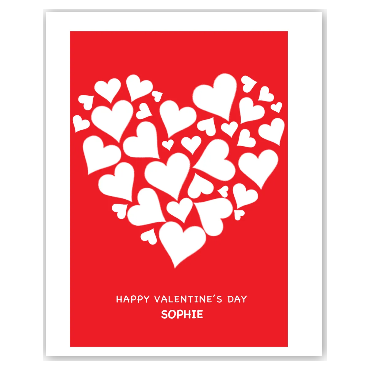  – personalised card design, perfect Valentine card for her or him, romantic customised greeting to make your personalised card unique and memorable.