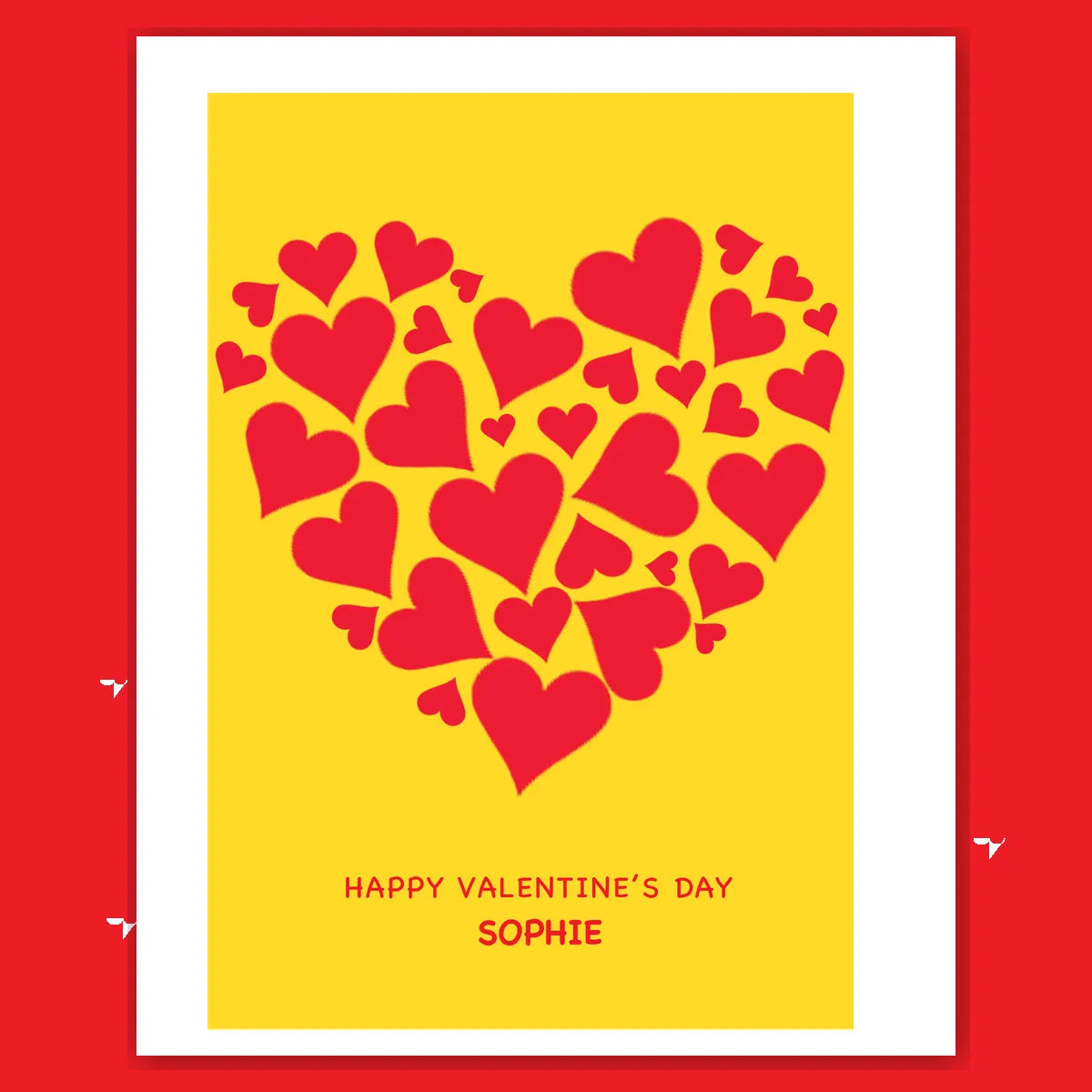  – personalised card design, perfect Valentine card for her or him, romantic customised greeting to make your personalised card unique and memorable.