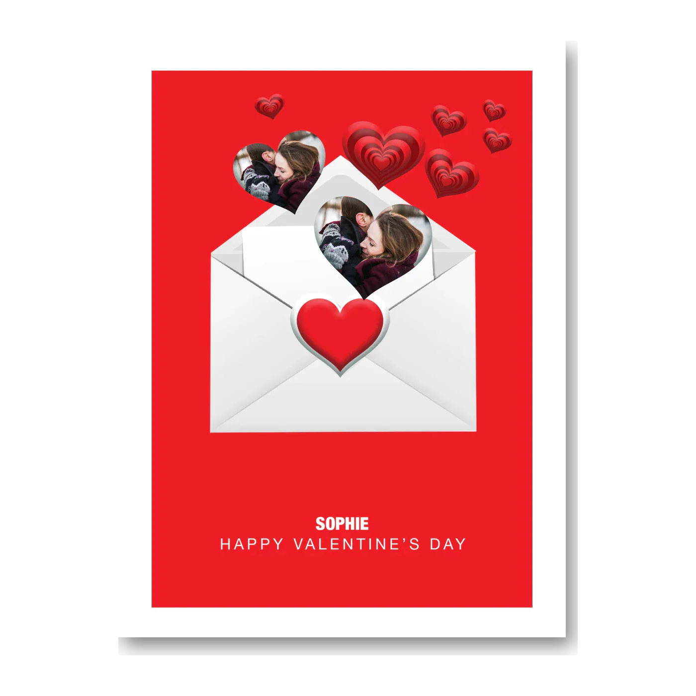 personalised card design, perfect Valentine card for her or him, romantic customised greeting to make your personalised card unique and memorable.