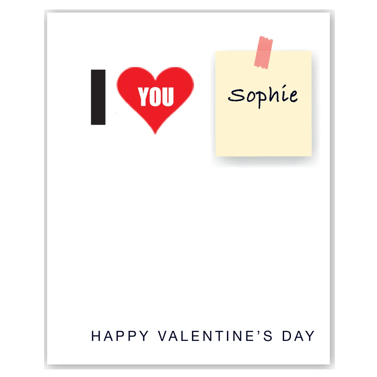  – personalised card design, perfect Valentine card for her or him, romantic customised greeting to make your personalised card unique and memorable.