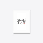 Personalised “I Do” Engagement Word Art – Couple Silhouettes – A5 – white frame