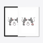 Personalised “I Do” Engagement Word Art – Couple Silhouettes – black & white frames side-by-side