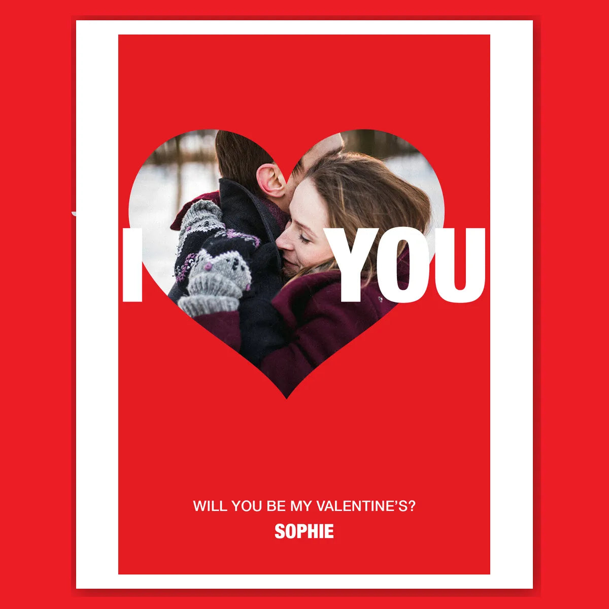  – personalised card design, perfect Valentine card for her or him, romantic customised greeting to make your personalised card unique and memorable.