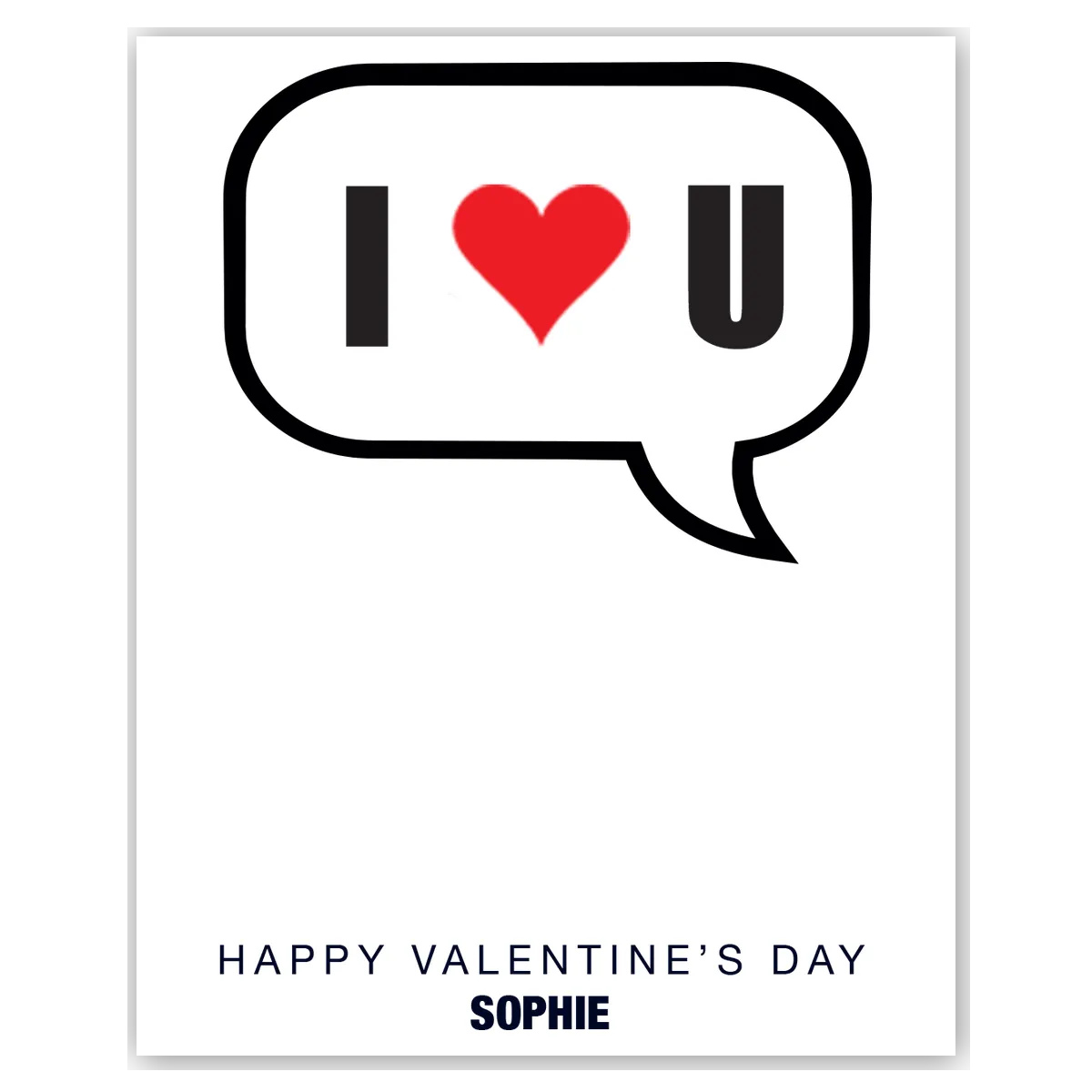  – personalised card design, perfect Valentine card for her or him, romantic customised greeting to make your personalised card unique and memorable.