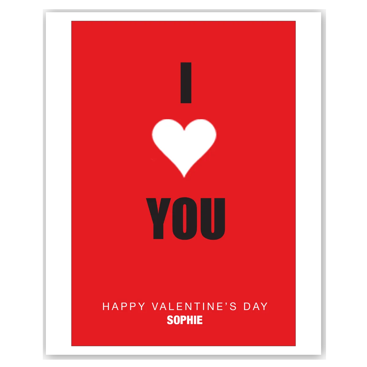  – personalised card design, perfect Valentine card for her or him, romantic customised greeting to make your personalised card unique and memorable.