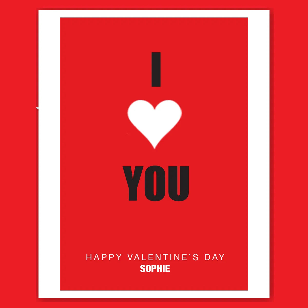  – personalised card design, perfect Valentine card for her or him, romantic customised greeting to make your personalised card unique and memorable.