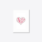 Personalised “I Love Mum” Heart Word Art – A5 – white frame
