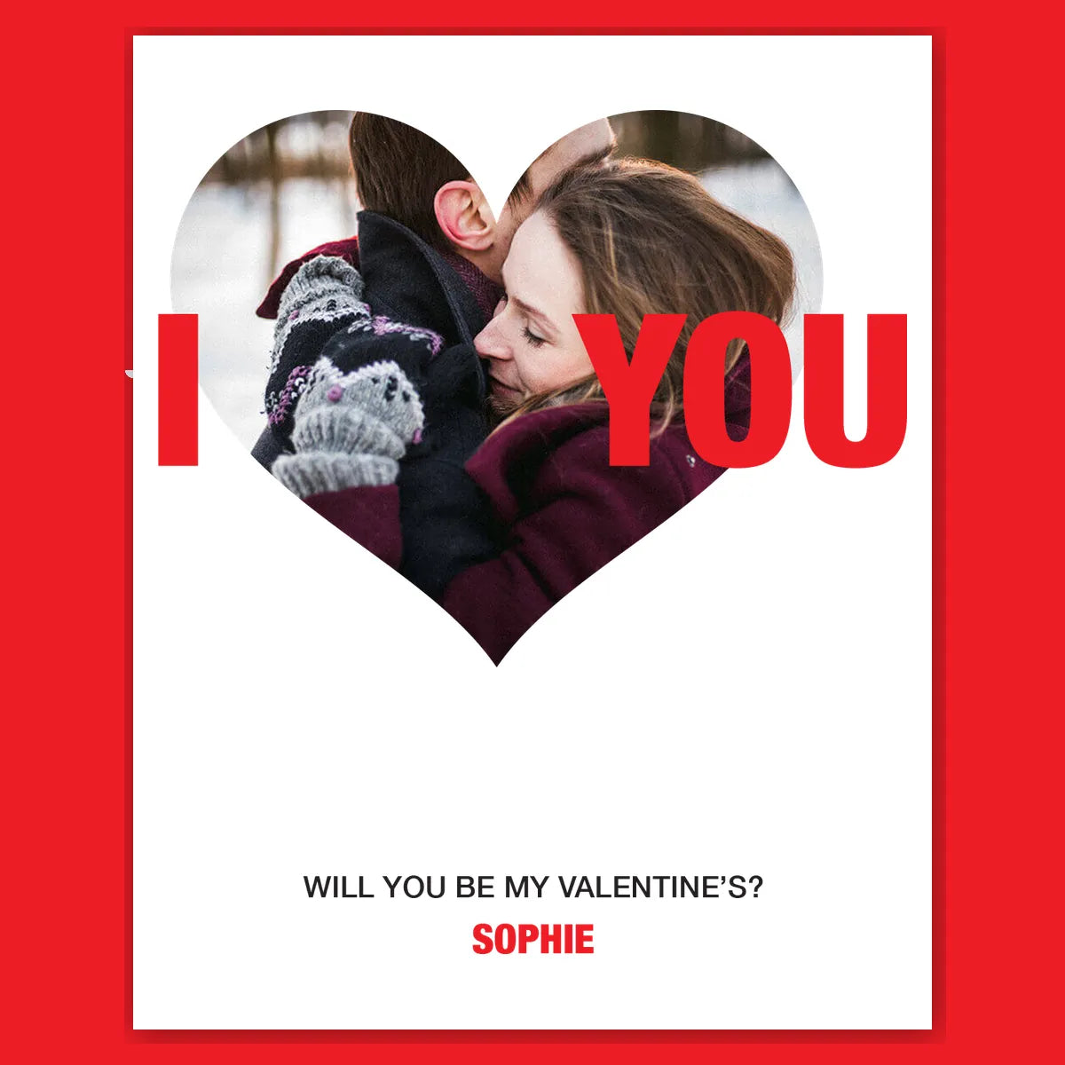  – personalised card design, perfect Valentine card for her or him, romantic customised greeting to make your personalised card unique and memorable.