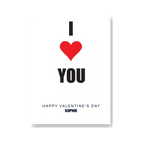 personalised card design, perfect Valentine card for her or him, romantic customised greeting to make your personalised card unique and memorable.