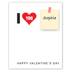 personalised card design, perfect Valentine card for her or him, romantic customised greeting to make your personalised card unique and memorable.