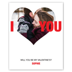 personalised card design, perfect Valentine card for her or him, romantic customised greeting to make your personalised card unique and memorable.