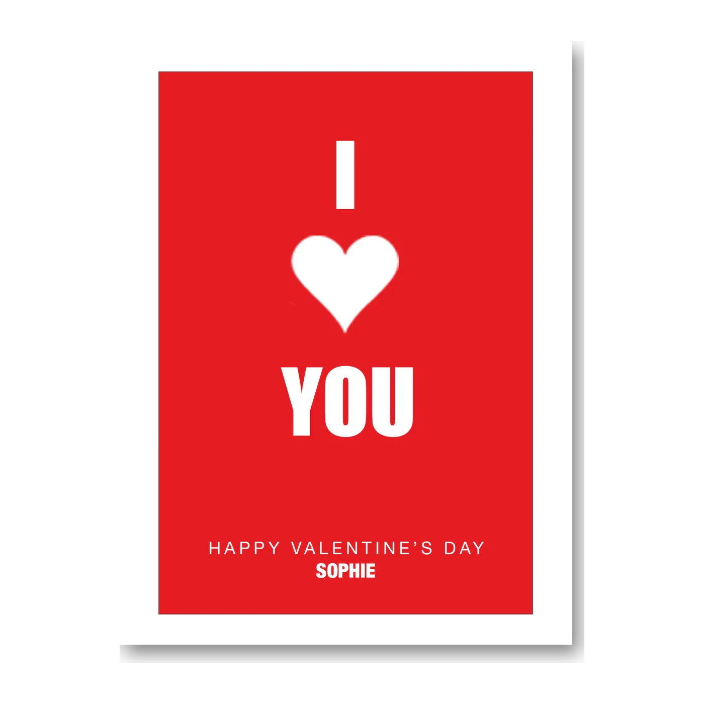 personalised card design, perfect Valentine card for her or him, romantic customised greeting to make your personalised card unique and memorable.