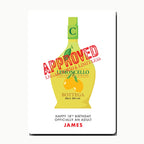 Personalised limoncello birthday card mockup in clean minimal style