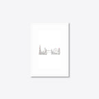 Personalised London Skyline Engagement Word Art – Names & Date – A5 – white frame
