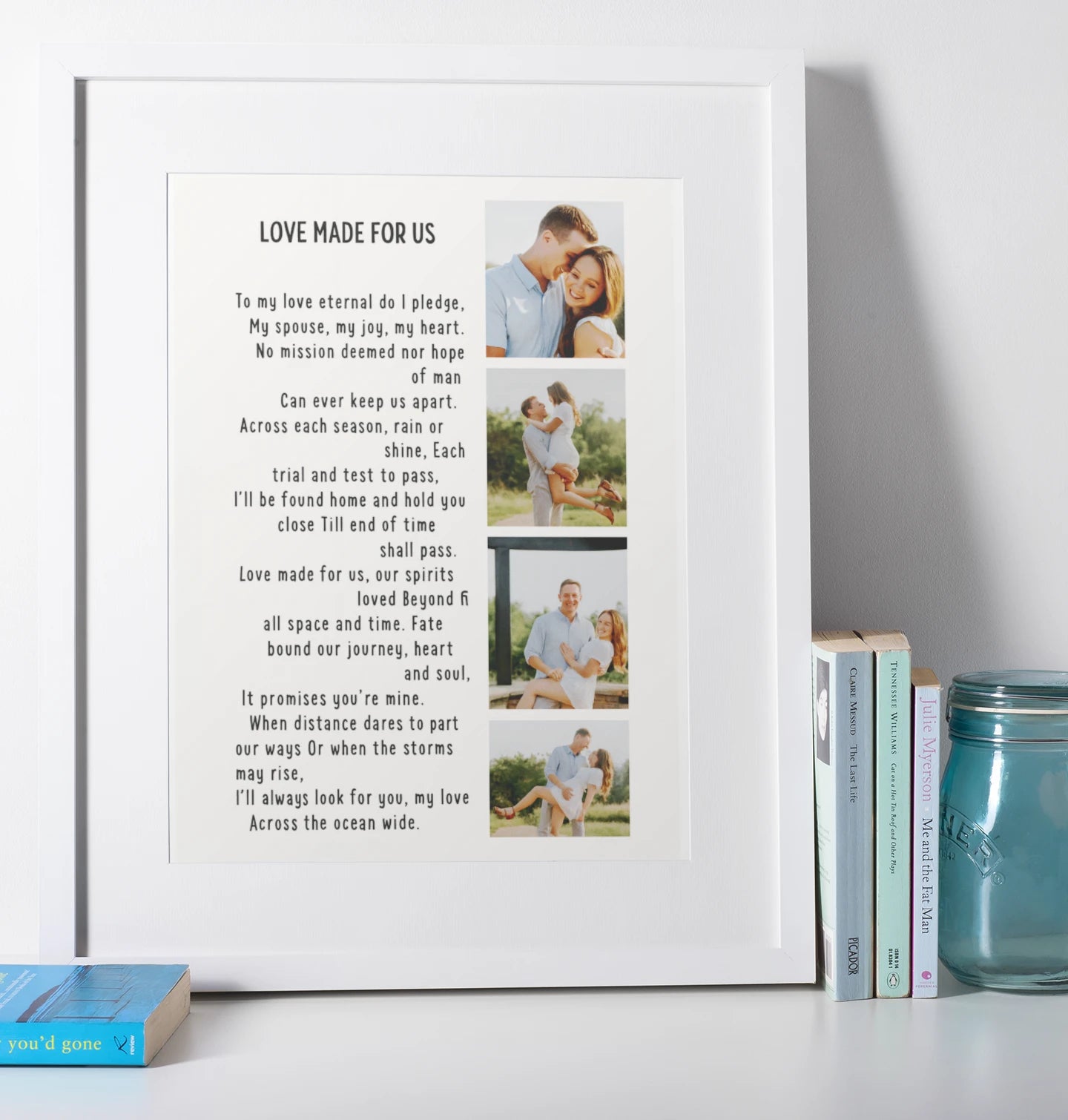 Custom Poem & Photo Collage Print – Personalised Love Story Art