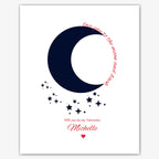 Love You to the Moon & Back – Personalised Photo Valentine’s Card – personalised Valentine card, custom romantic greeting or anniversary card; make your own unique card.