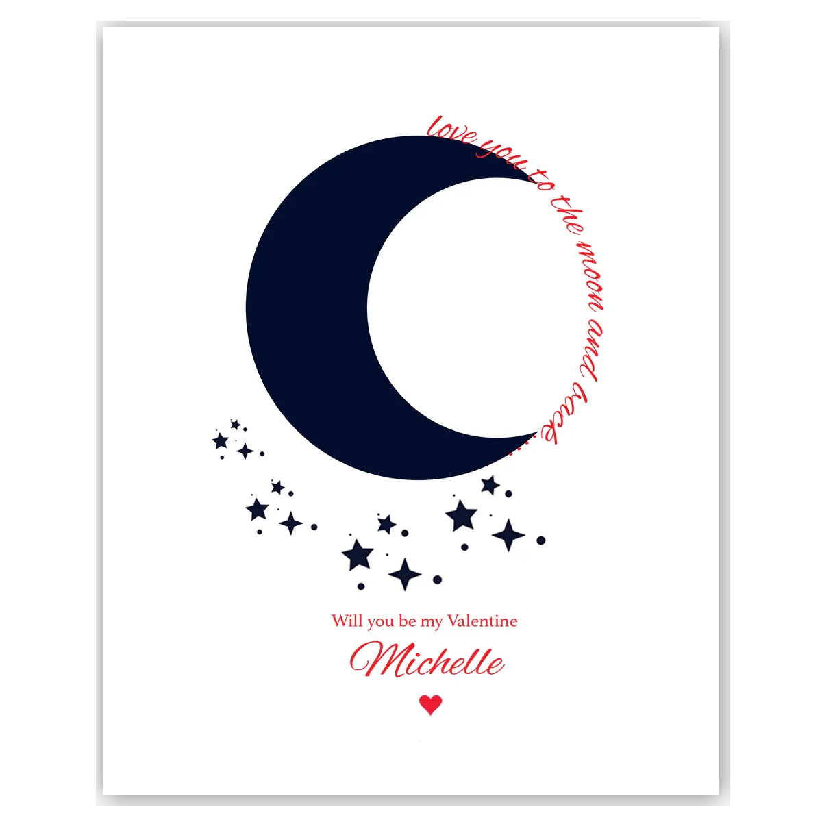  – personalised card design, perfect Valentine card for her or him, romantic customised greeting to make your personalised card unique and memorable.