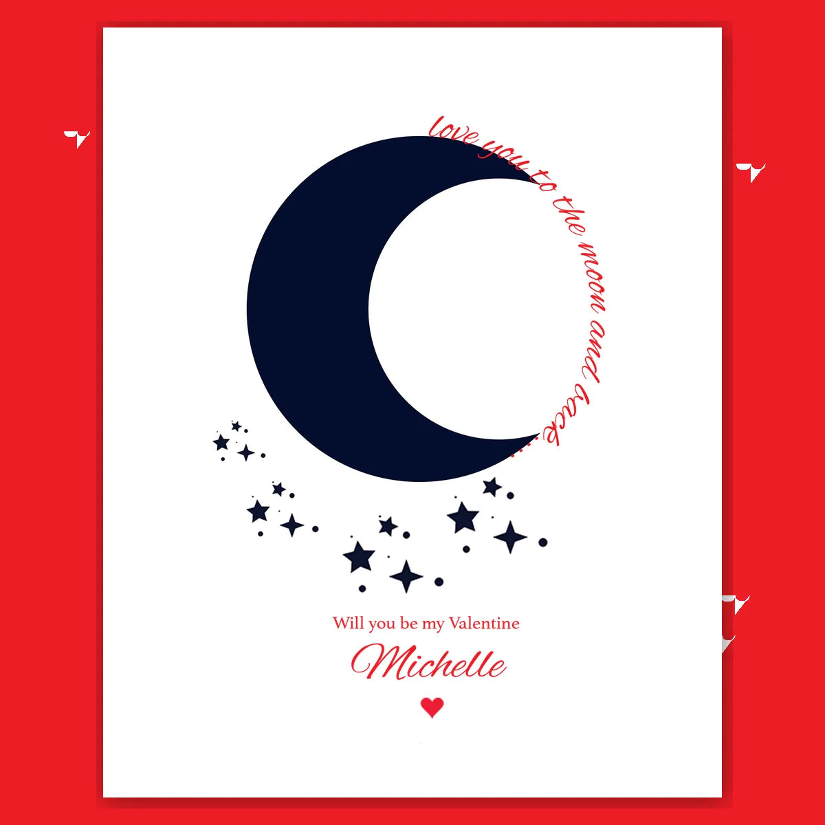  – personalised card design, perfect Valentine card for her or him, romantic customised greeting to make your personalised card unique and memorable.