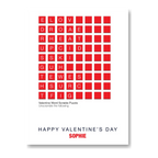personalised card design, perfect Valentine card for her or him, romantic customised greeting to make your personalised card unique and memorable.