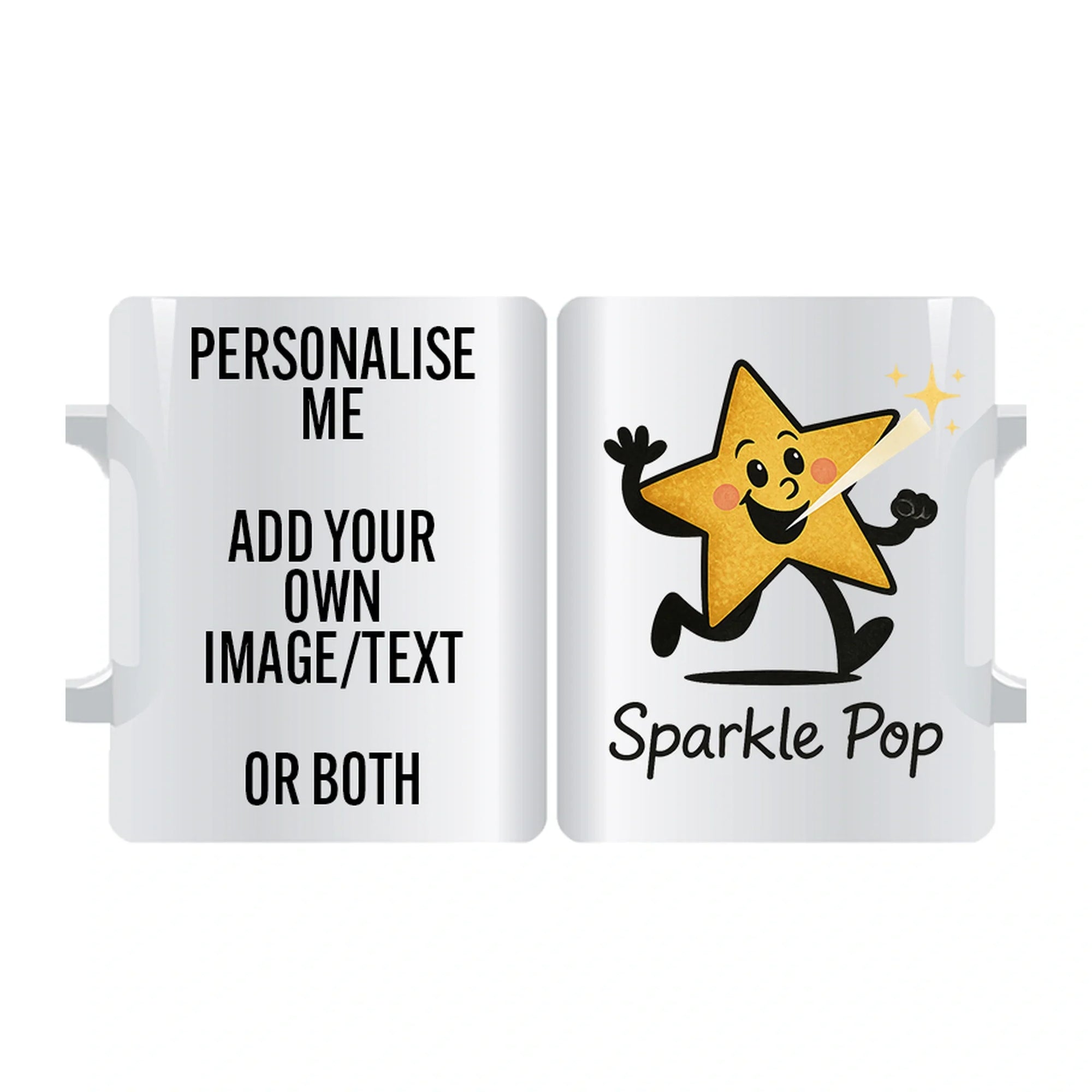 Miss Sparkle Pop personalised mug with star character design