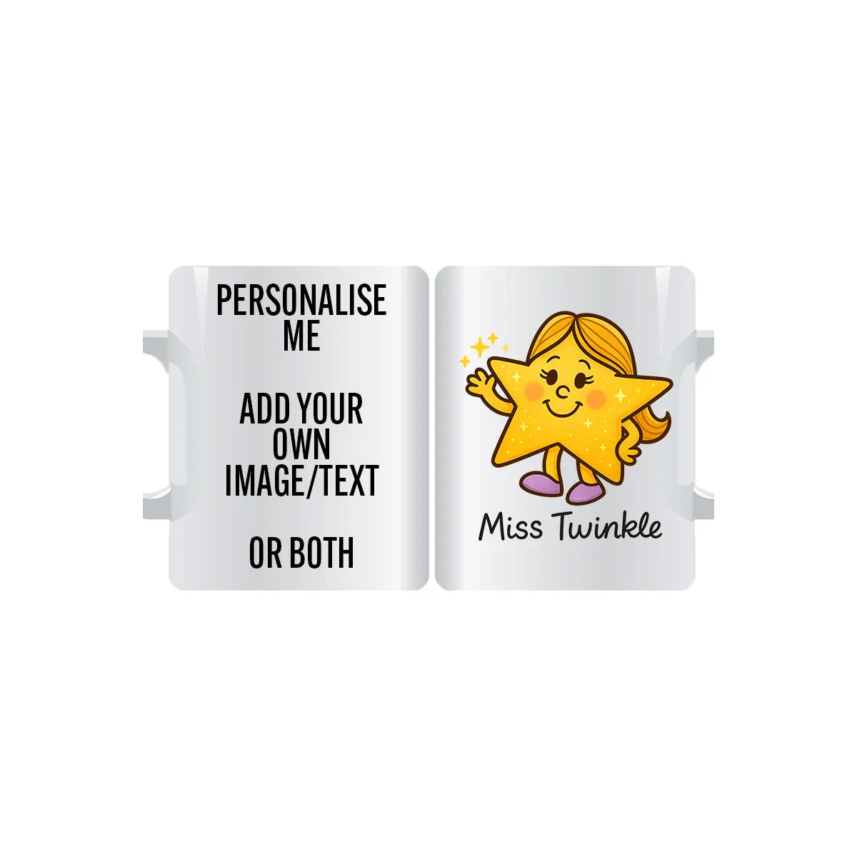 Miss Twinkle personalised mug gift with star character design