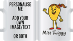 Miss Twiggy Personalised Mug – Waving Pose | Funny Character Gift – personalised funny character gift mug
