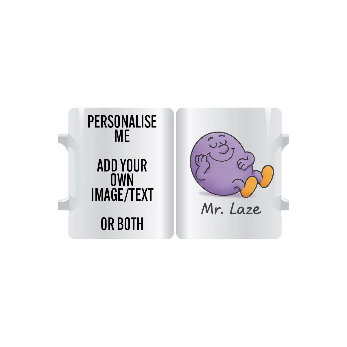 Mr. Laze personalised mug – funny gift idea for boyfriend, girlfriend, husband, wife, or colleagues. Add a name or message for a unique touch.