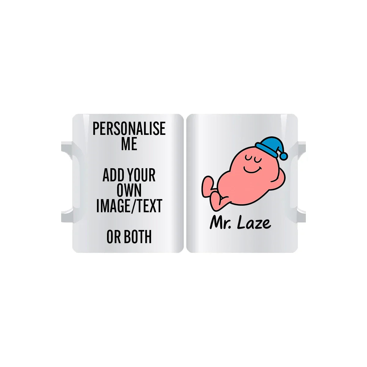 Mr. Laze personalised mug – funny gift for lazy colleagues, employees, and Mr. Lazy fans, custom with name or slogan