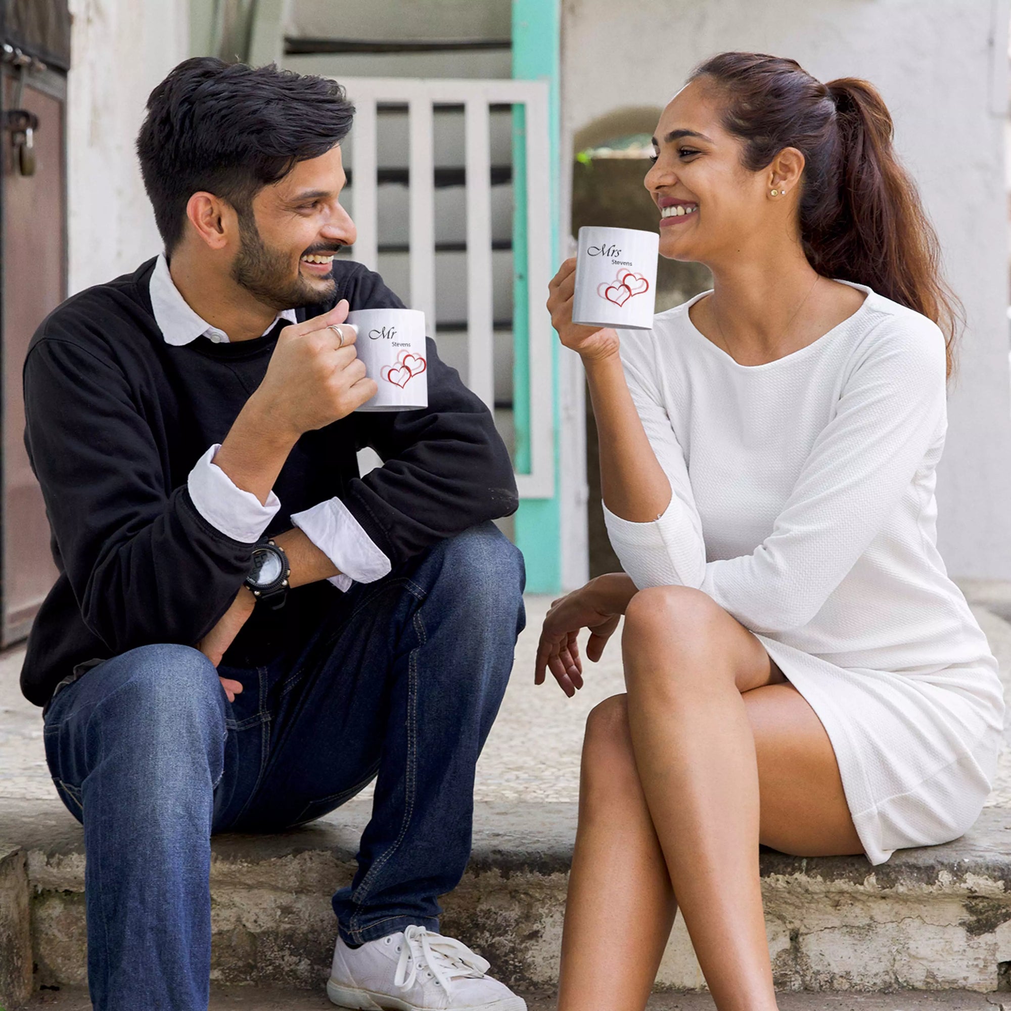 Custom Valentine’s Day mug in personalised hamper gift set