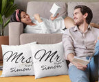 Home décor cushion cover for couples with personalised message