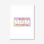 Personalised “My Mum” Word Cloud Print – A3 – white frame