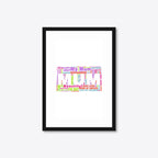 Personalised “My Mum” Word Cloud Print – A4 – black frame