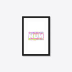 Personalised “My Mum” Word Cloud Print – A5 – black frame
