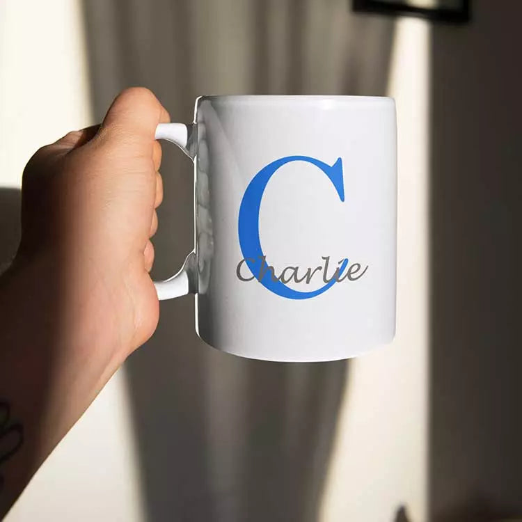Personalised ceramic mug custom name “for him” gift idea