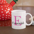Custom mug for her with name and initial — perfect birthday or Mother’s Day gift