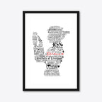 Personalised Nursing Graduation Word Art – Nurse Cap – A3 – black frame