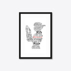 Personalised Nursing Graduation Word Art – Nurse Cap – A4 – black frame