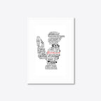 Personalised Nursing Graduation Word Art – Nurse Cap – A4 – white frame