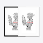 Personalised Nursing Graduation Word Art – Nurse Cap – black & white frames side-by-side