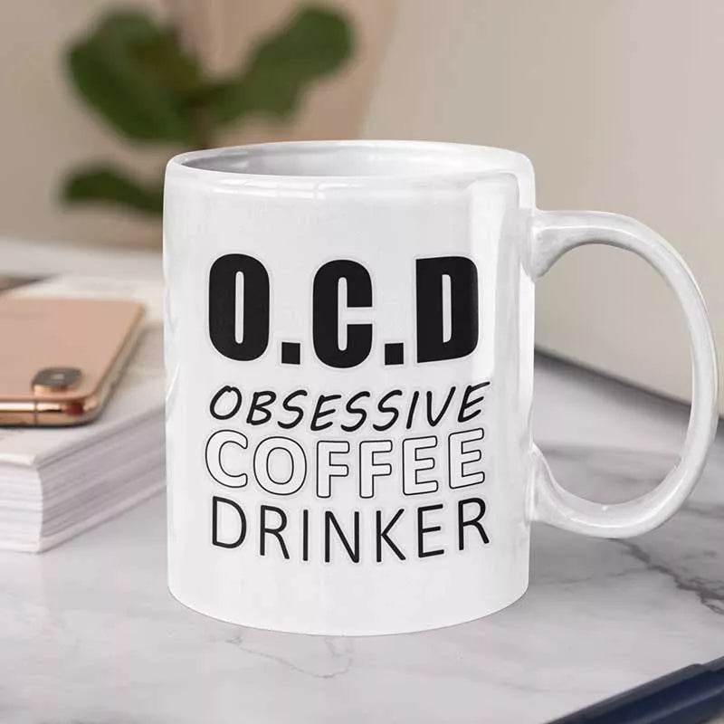 funny personalised coffee mug with obsessive coffee drinker quote
