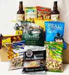 Old Mout cider hamper gift box with snacks crisps nuts and personalised message card perfect gift for cider lovers birthdays and celebrations