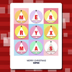 Unique personalised Xmas card – modern holiday greeting for family and friends