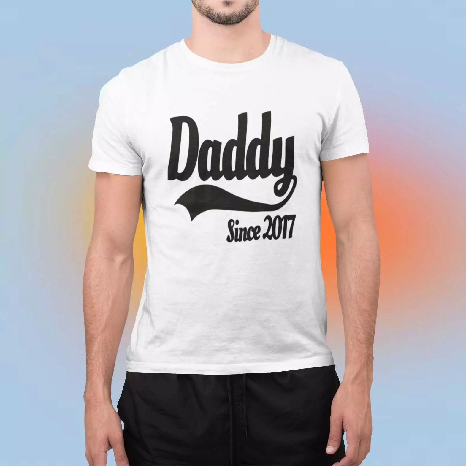 personalised-daddy-since-year-tshirt