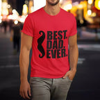 Personalised best dad ever graphic shirt celebrating dad with personality and humour