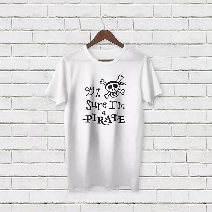 Custom pirate themed shirt designed as a personalised birthday or Christmas present