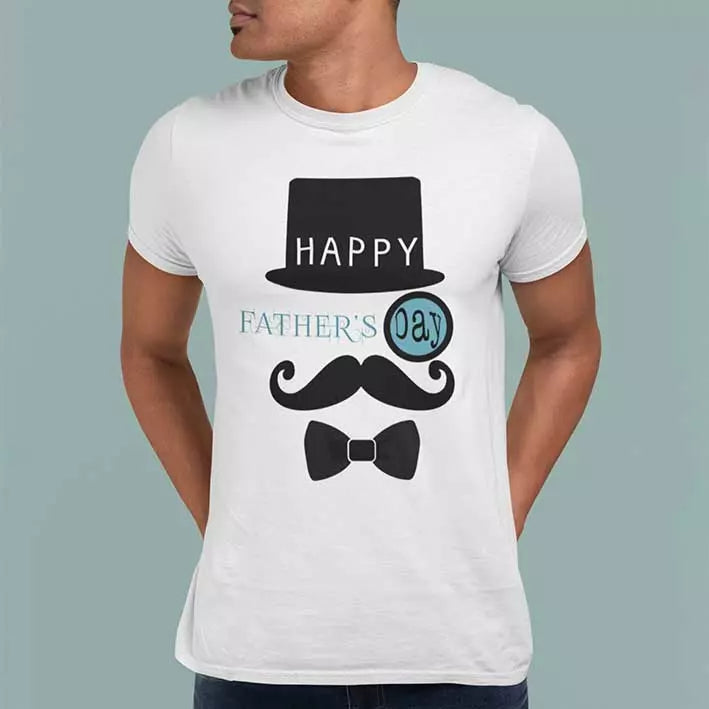 Personalised “Happy Father’s Day Gentleman Dad” t-shirt with custom name, a thoughtful personalised gift for dads and husbands