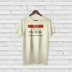Personalised “Hello My Wife” t-shirt with custom name, a romantic personalised gift for wives